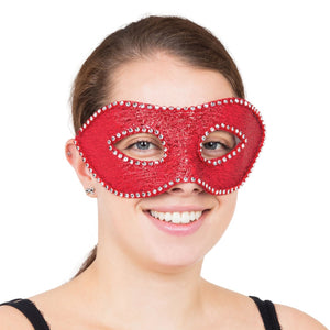 Diamante Edge Eye Mask - Red (Adult)