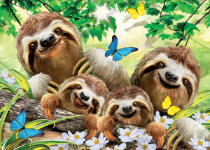 Sloth Family Selfie Jigsaw Puzzle (500 Piece Jigsaw Puzzle)