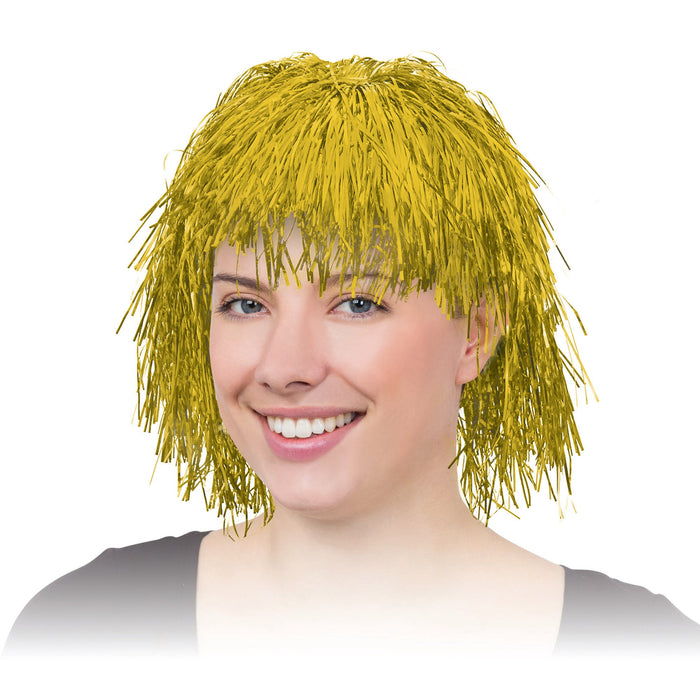 Tinsel Wig - Gold (Adult)