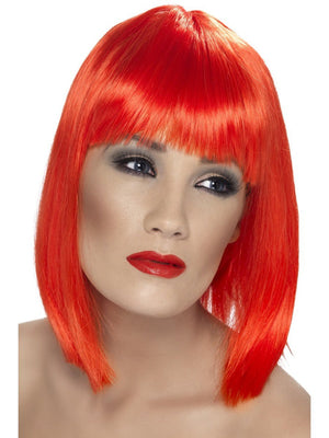 Glam Wig - Neon Red (Adult)