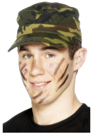 Army Cap -Green/Brown Camouflage  (Adult)
