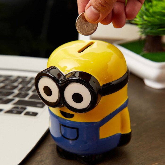 Minions Shaped Ceramic Money Box