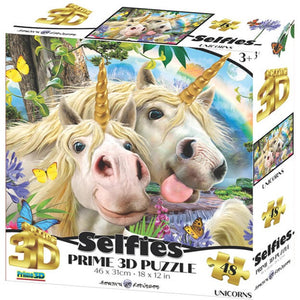 Selfies - Unicorn Prime 3D Jigsaw Puzzle (48 pieces)
