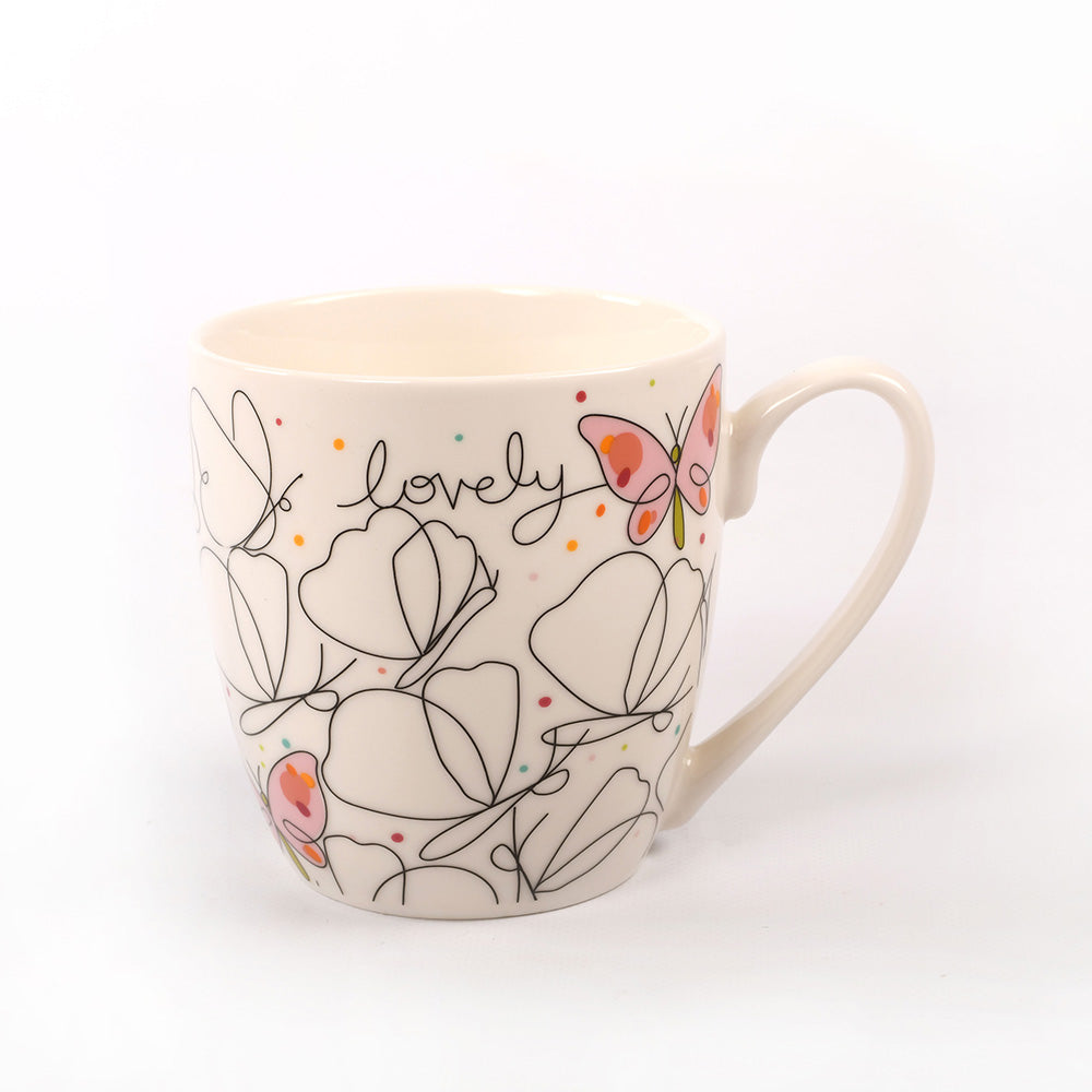 "lovely butterfly" Tulip Mug