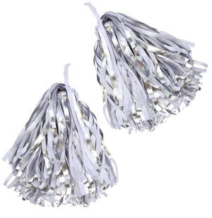 Pom Poms - Silver & White