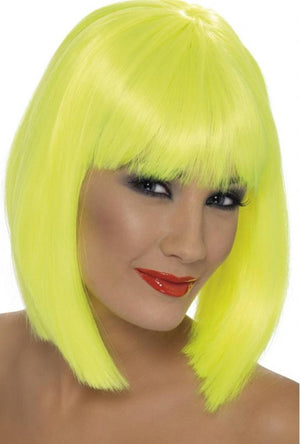 Glam Wig - Neon Yellow (Adult)