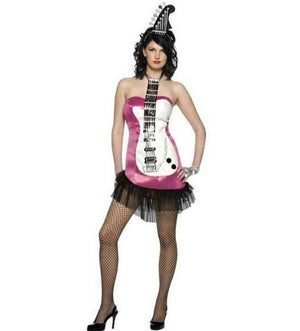 Glam Rock Guitar Costume - Pink (Adult)