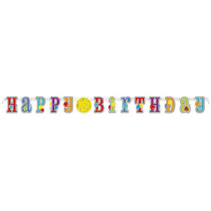 "Happy Birthday" Jointed Banner with Age Stickers - 7ft.