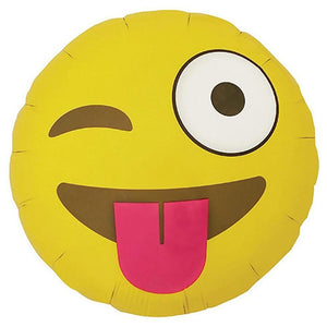 Emoji Silly Winking Helium Foil Balloon - 18"