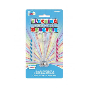 Multicolour Flashing Number Cake Topper & Birthday Candles