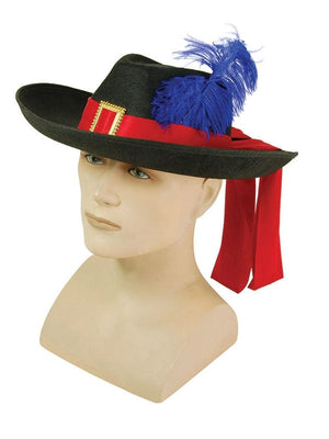 Musketeer Hat With Feather - (Adult)