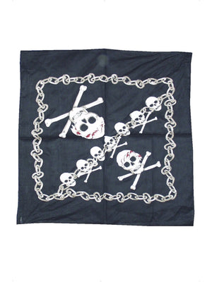 Pirate Bandana, with Skull & Crossbones Print - (Adult)