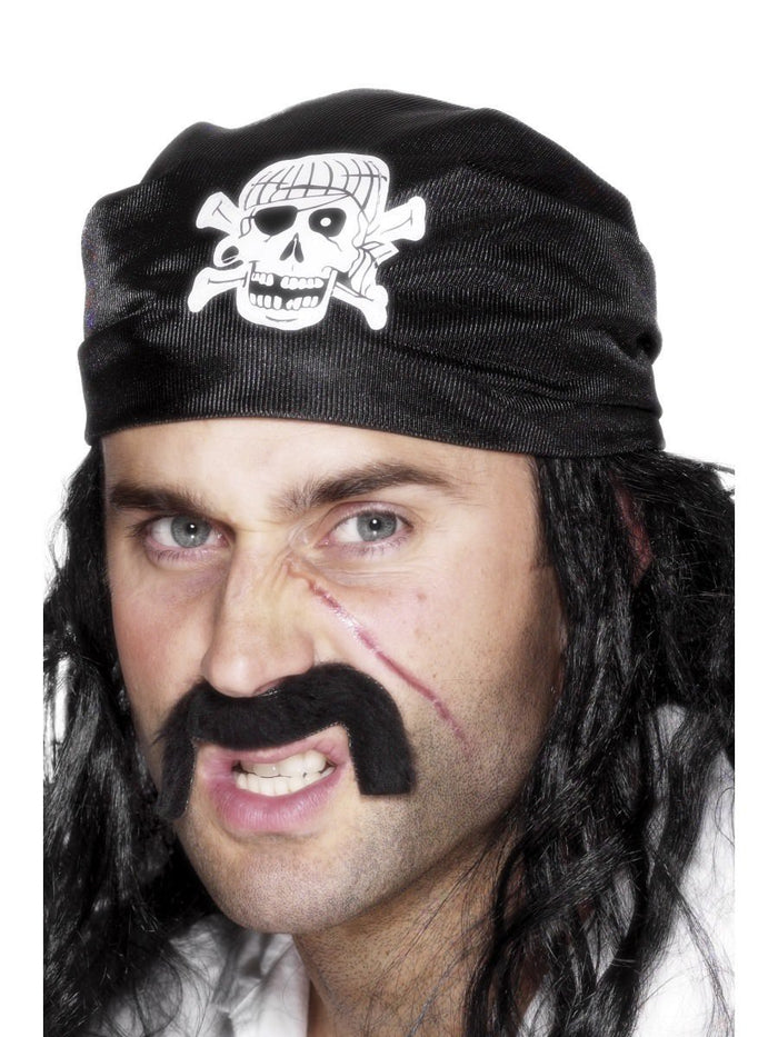Pirate Bandana, with Skull & Crossbones - (Adult)