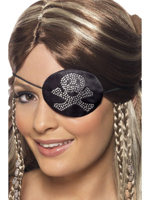 Pirates Eyepatch with Diamante Motif - (Adult)