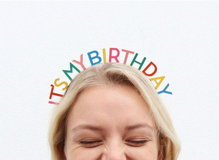 "It's My Birthday" Headband - Rainbow