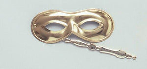 Domino Eye Mask on Stick - Gold