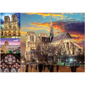 Notre Dame Collage 1000 Piece Jigsaw Puzzle