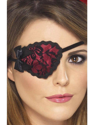 Red Lace Pirate Eyepatch