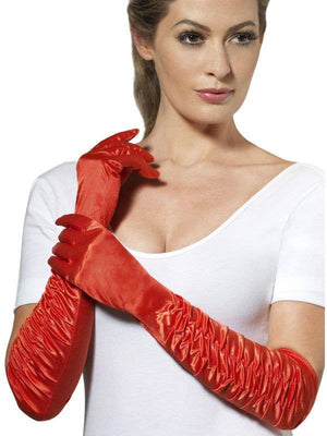 Long Temptress Gloves - Red (Adult)