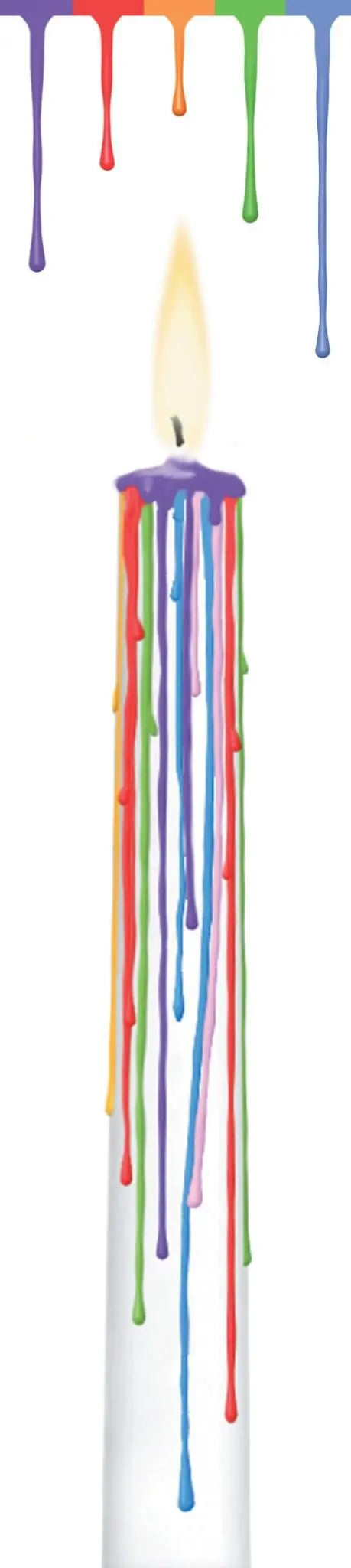 Drip Candle - Multi Colour Drip Candle (Pack of 2)