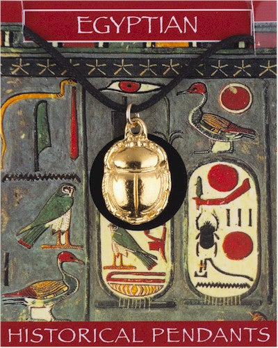 Egyptian Scarab Pendant - Gold Plated