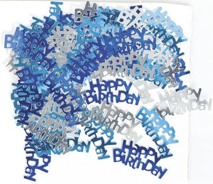 Glitz Blue "Happy Birthday" Party Confetti