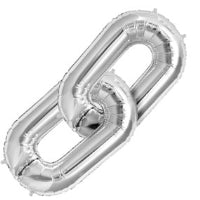 Deco Link:- Silver Helium Foil Balloon - 34"