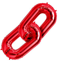 Deco Link:- Red Helium Foil Balloon - 34"
