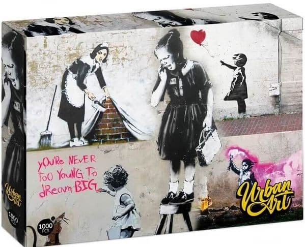 Urban Art: Banksy - Girl On A Stool (1000 Piece Jigsaw Puzzle)